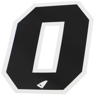 Autocollant stickers UFO pour moto Numéro 0 noir 130x100mm Neuf