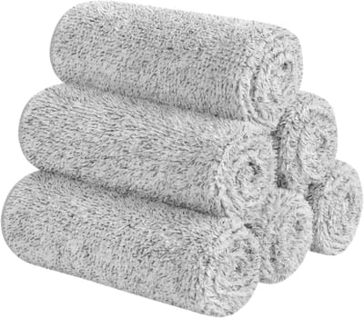 Microvezel Wasdoeken - Gezichtshanddoeken - Make-up Verwijderen - Super Absorberend Sneldrogend - 6 Stuks 30x30cm - Grijs