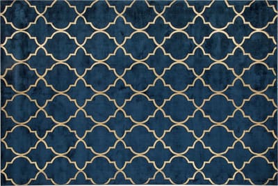 YELKI - Vloerkleed - Donkerblauw - 80 x 150 cm - Viscose