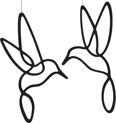 Elegante Line Art Vogel Set voor Raamdecoratie | Tijdloze Hangende Versiering | Moderne Decoratie voor Elk Seizoen