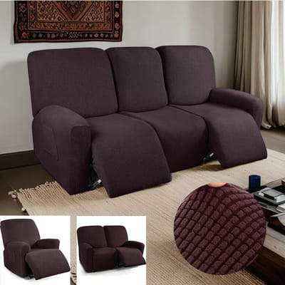 1/2/3-zits Relaxfauteuil Bankhoezen Voor Woonkamer Stretch Jacquard Wasbaar Fauteuils Overtrek Bankhoes Beschermt Meubels 1 Seater(4pcs)