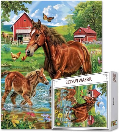 Legpuzzel 1000 stukjes - Puzzelspel Volwassenen - Ontspanning en Decoratie - Gerecycled Puzzelbord - 50 x 70 cm - Veelkleurig