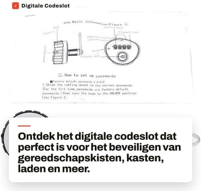 Dailygoods- Codeslot Digitale Combinatie 100 Cijfers - Handig voor Kasten - Veilig voor Gereedschapskisten - Installatiedikte 20/26 mm - Hoogwaardig Materiaal - Digitale Slot