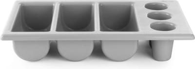 HENDI Bestekbak – 6-vaks – lichtgrijs – 530x325x105 mm – polypropyleen