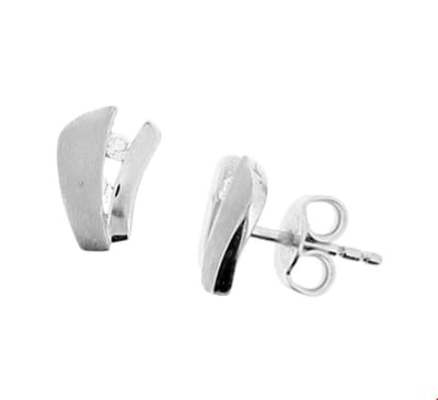 TFT Oorknoppen Zirkonia Poli/mat Zilver Gerhodineerd Mat Glanzend 9.3 mm x 6.7 mm