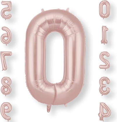 Grote Roze Macaroon Ballon met Nummer 0 | 101cm Helium Ballon voor Feestjes, Verjaardagen en Decoraties