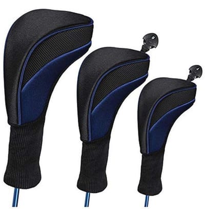 Dailygoods- Golfclub Covers Set van 3 - Beschermende Mouw - Nylon Composietstof - Blauw - Lichtgewicht - Afmetingen 31 x 13 cm - Golfclub Hoes