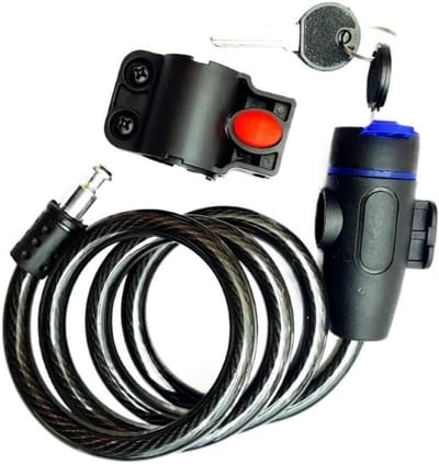 Fietsslot - Kettingslot - Diefstalpreventie - Flexibel en stevig - 10 x 950 MM - Blauw Zwart