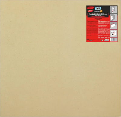Isolatieplaat voor warmte-isolatie en brandbeveiliging - 1100 °C, 4 mm dik, 500 x 500 mm