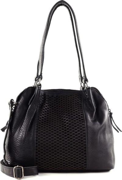 FREDsBRUDER Leren Schoudertas MY Shoulderbag Black Zwart