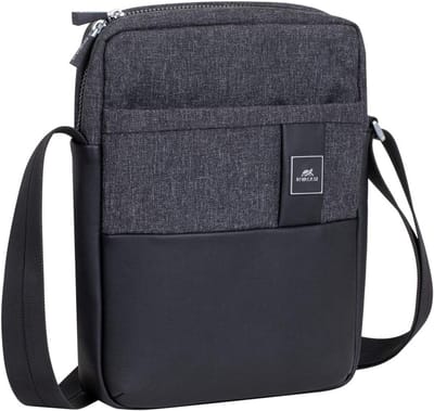 Crossbody Tas - Tablettas Schoudertas - Tablet Vervoeren - Waterafstotend Materiaal - 215 x 295 cm - Zwart Melange