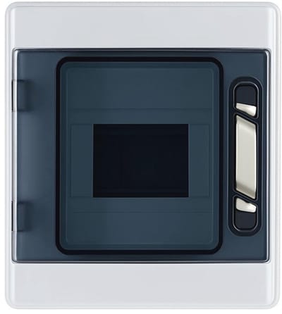 Waterdichte opbouw verdeelkast - IP65, onderverdeling, accessoires inbegrepen, robuuste 6-module verdeler