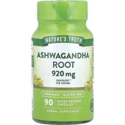 Nature's Truth, Ashwagandha Wortel, 920 mg, 90 Snel Vrijkomende Capsules (460 mg per capsule)