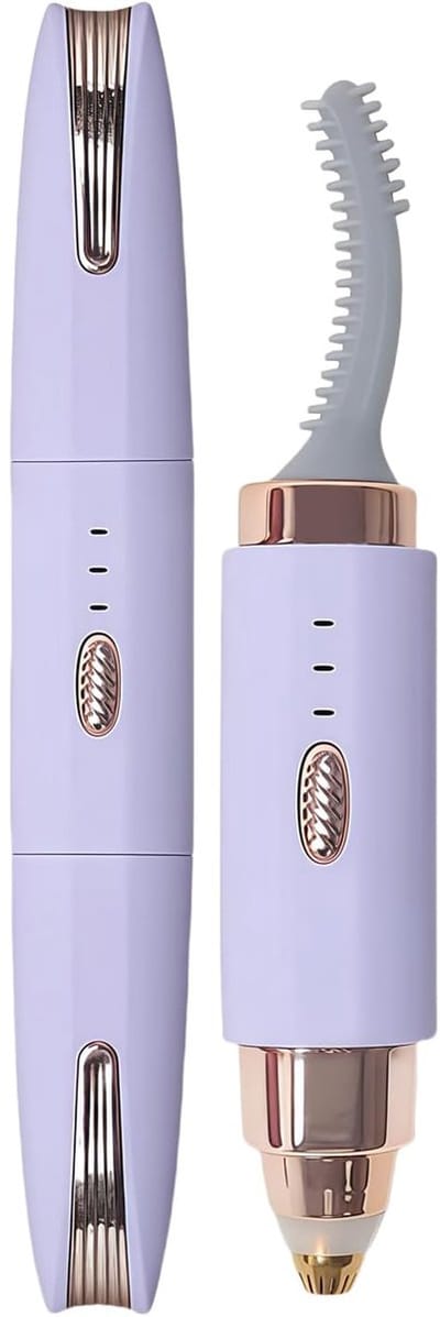 Wimperkruller - Elektrische Wimperkruller - Verwarmde Wimperkruller - 2-in-1 USB Oplaadbare Elektrische Wimperkruller & Wenkbrauwtrimmer - 6 seconden - Anti-Brand Ontwerp - voor - Vrouwen - Paars