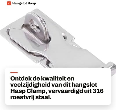Dailygoods- Hangslot 316 Roestvrij Staal - Opvouwbaar Ontwerp - Duurzaam - Meerdere Toepassingen - Spiegelpolijsten - Betere Corrosieweerstand - Vergrendeling