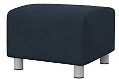 Vervangende hoes voor KLIPPAN poef – Stoff Majestic Velvet Navy, blauw