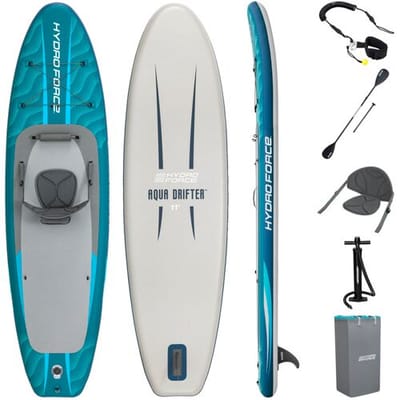 Hydro Force Aqua Drifter 2 in 1 Opblaasbaar Stand-Up Paddleboard en Kajak Set 3.35 m
