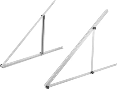 Zonnepaneel Houder - Aluminium Montage - Energie Opwekken - Verstelbare Hoek - 2 Stuks - Zilver
