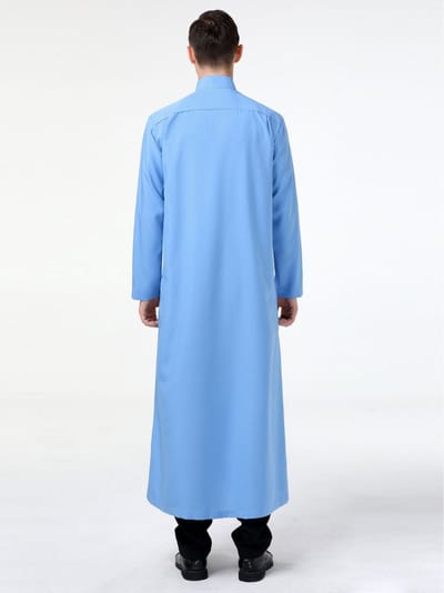 Livano Arabisch Mannen Kaftan - Djellaba Heren - Islamitische Kleding - Moslim Kleding - Alhamdulillah - Wit L