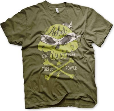 Teenage Mutant Ninja Turtles Heren Tshirt -S- Rebel Turtle Power Groen