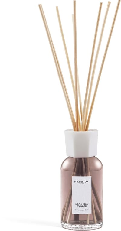 Millefiori Milano - Geurstokjes 250 ml - Silk & Rice Powder - 4 tot 5 maanden