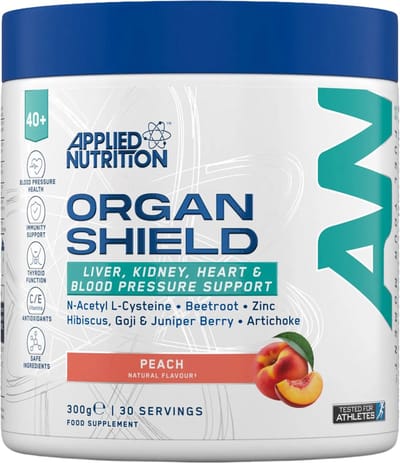 Applied Nutrition Organ Shield 300 g – all‑in‑one orgaansupport & antioxidanten - Peach - lever ondersteuning - detox
