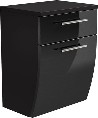 Lage badkamerkast Milan Antraciet - Breedte 40 cm - Hoogte 53 cm - Diepte 30 cm