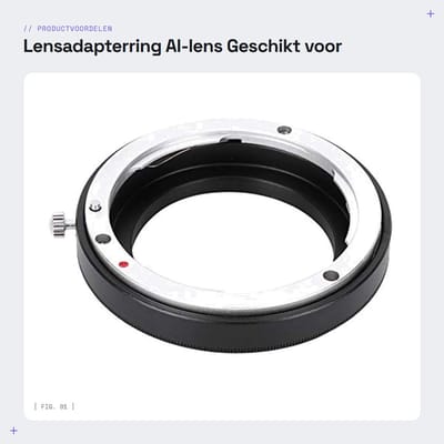 Dailygoods - Lensadapterring AI-lens - Geschikt voor M42-camerabehuizing - Perfecte pasvorm - Versterkt jouw fotografie-ervaring - Eenvoudige installa...