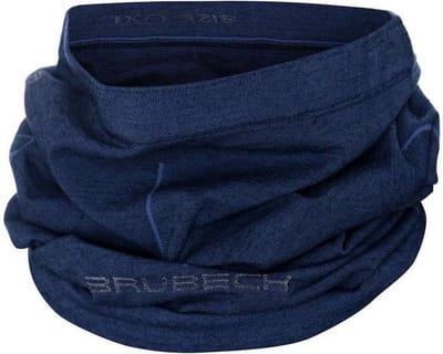 Brubeck | Seamless Nekwarmer/Sjaal/Bandana/Hoofddoek Merino Wol Blend – Ademend, Antibacterieel & Mulesing Free - Marineblauw -S/M
