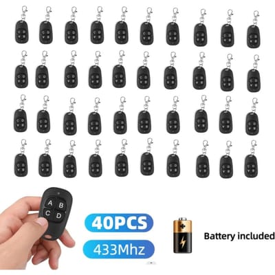 5-50 stuks 433MHz Afstandsbediening Universele Garage Afstandsbediening 4 Knoppen Duplicator Controller Vervanging Draadloze Autosleutels voor Garage 40PCS