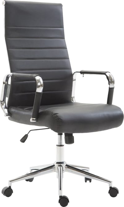 CLP Columbus Bureaustoel - Ergonomisch - Voor volwassenen - Kunstleer - zwart