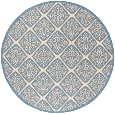 Buitenkleed Melissani Rond Donker | Safavieh