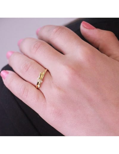 Bague Luminous Bow - Cristal d'Autriche