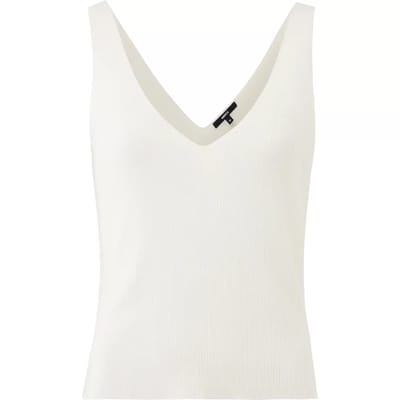 Geribbelde stoffen tanktop vrouw Mexx