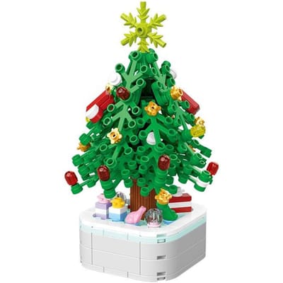 211 stuks Creatieve Serie Kerstboom DIY Bouwstenen Educatief Leren Wetenschapsstenen Halloween Cadeaus Speelgoed ideaal voor Kinderen groen