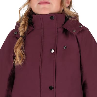 Qhp Winterjas Maelynn Junior Wine Red - 152 | Paardrijsokken