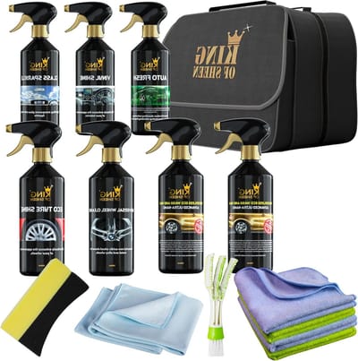 Auto Verzorgingskit - Reinigingsset Auto - Auto Opfrissen - Scratch Free Polishing - 32 x 20 x 32 cm - Zwart