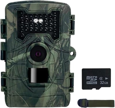 Trail Camera - Wildcamera Observatiecamera - Dieren Observatie - IP54 Waterdicht - 36MP 1080P - Zwart