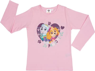 Paw Patrol Shirt - Lange Mouw - Katoen - Roze - Maat 98/104