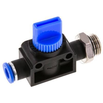 10 mm - G1/2'' Kunststof/Messing 3/2-Weg Handafsluiter Ontluchting aan Buiszijde