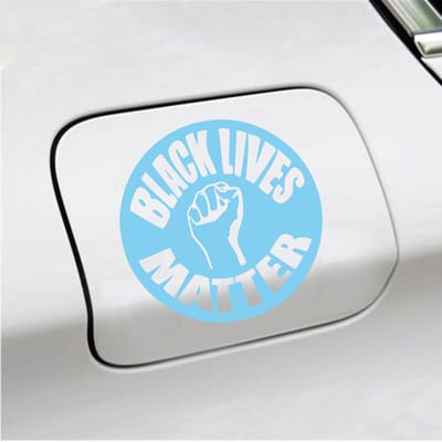 Bumpersticker - Black Lives Matter - 15 X 15 - Licht Blauw