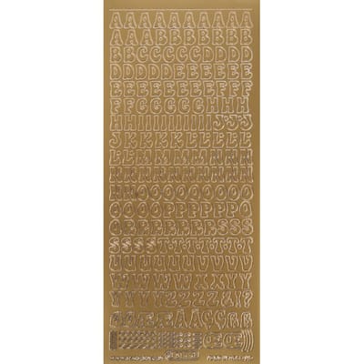 Reliëfsticker "Grote letters" - Goud