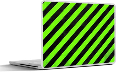 Laptop sticker - 10.1 inch - Gaming - Strepen - Schuin - Groen - 25x18cm - Laptopstickers - Laptop skin - Cover