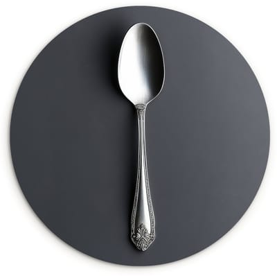 WallCircle® Wandcirkel 120x120 cm - Muurcirkel Zilver - Metaal - Lepel - Muurdecoratie woonkamer - Wanddecoratie slaapkamer - Kamer decoratie accessoires - Ronde schilderijen XXL