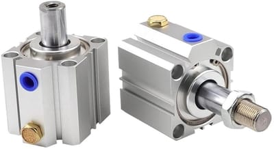 Trekveer Cilinder - Perslucht Cilinder - Industriële Automatisering - Compact Ontwerp - 40mm Boring 5-50mm Slag - Zilver