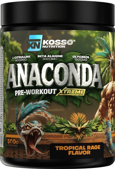 Kosso Nutrition – Anaconda – Pre-Workout – Tropical Rage Smaak – 6000mg L-Citrulline – 500g