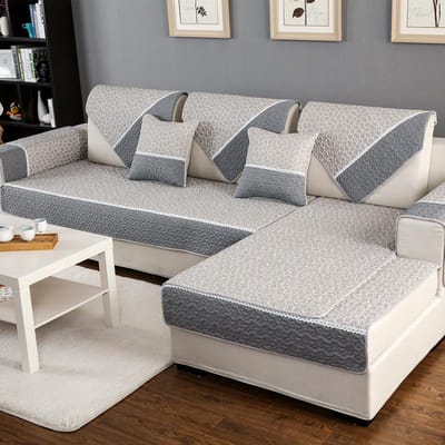 Eenvoudig Moderne Katoenen Stoffen Bankkussen Vierseizoenen Rugleuninghoes Antislip Bankzitkussen 70*70 gray