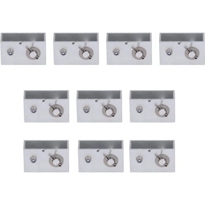 10 stuks Elektrische Hekdraadspanner Aluminiumlegering Spanning Hek Inline Spanner Diefstalalarm voor Veiligheid op de Boerderij white