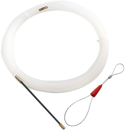 Dailygoods - Kabeltrekhulpmiddel 15m met Gidsveer Ø 3mm Nylon Retractiekabel