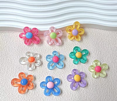 TLVX 9 stuks Vrolijke 3D Bloemen Magneten / Leuke Koelkastmagneten / Foto magneten / Whiteboard magneet / Speel- en Leer Magneten / School / Boodschappenlijst / Notitie / Memo bord / Kantoor / Schoolbord / Magnetisch / Gekleurde Bloem Magneetjes